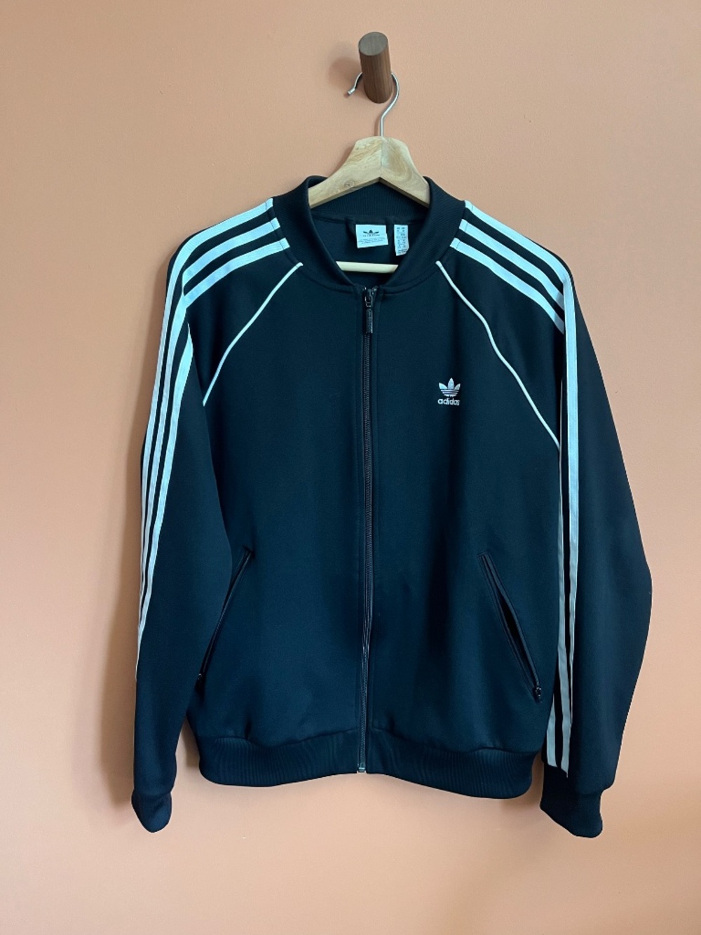 Adidas Adidas CE2392 Originals Classic Track Jacket Black White Size M - Picture 4 of 9